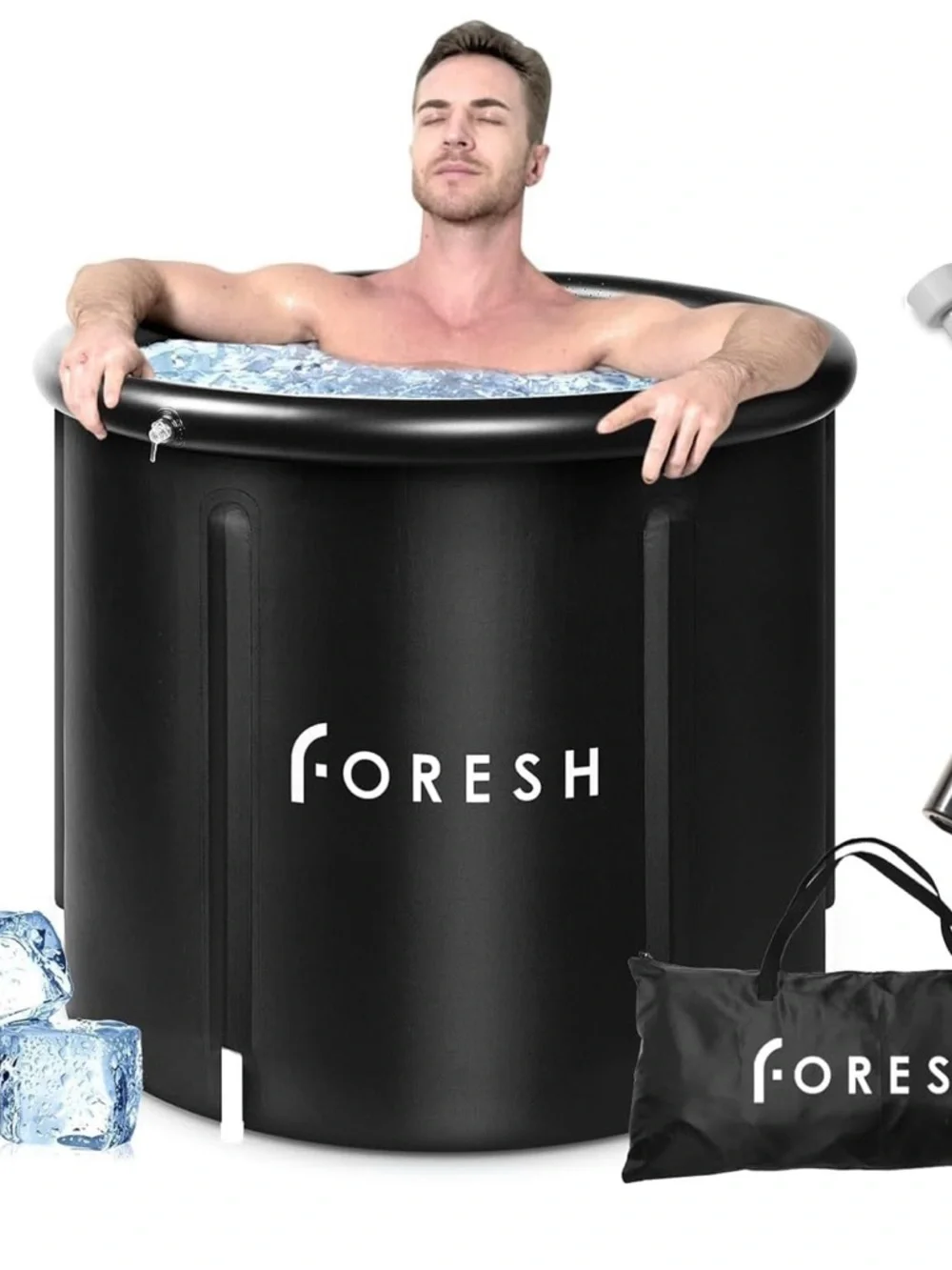 fresh Black Foldable Portable Bath Tub